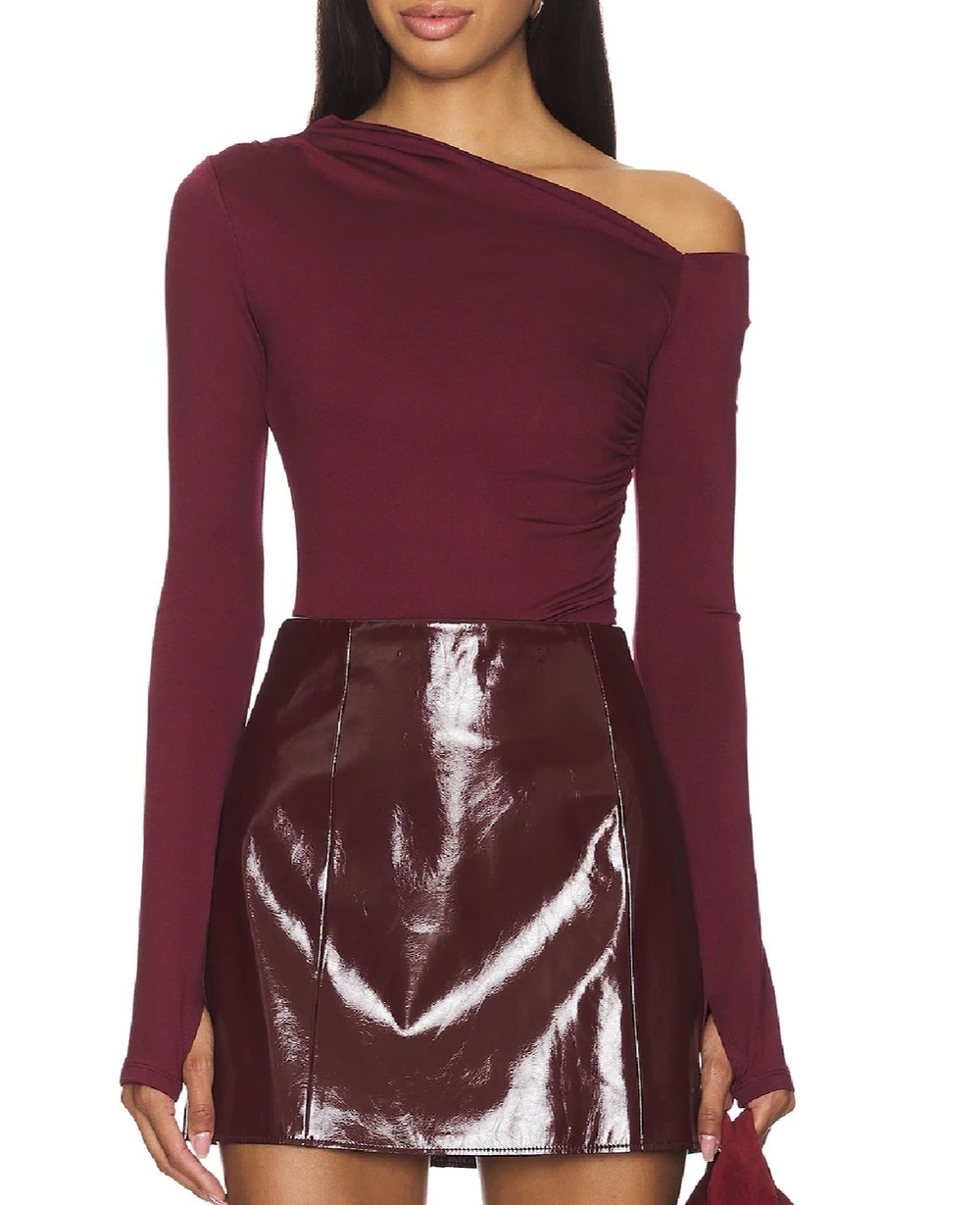 NIA Cleo Top Oxblood NWT Revolve